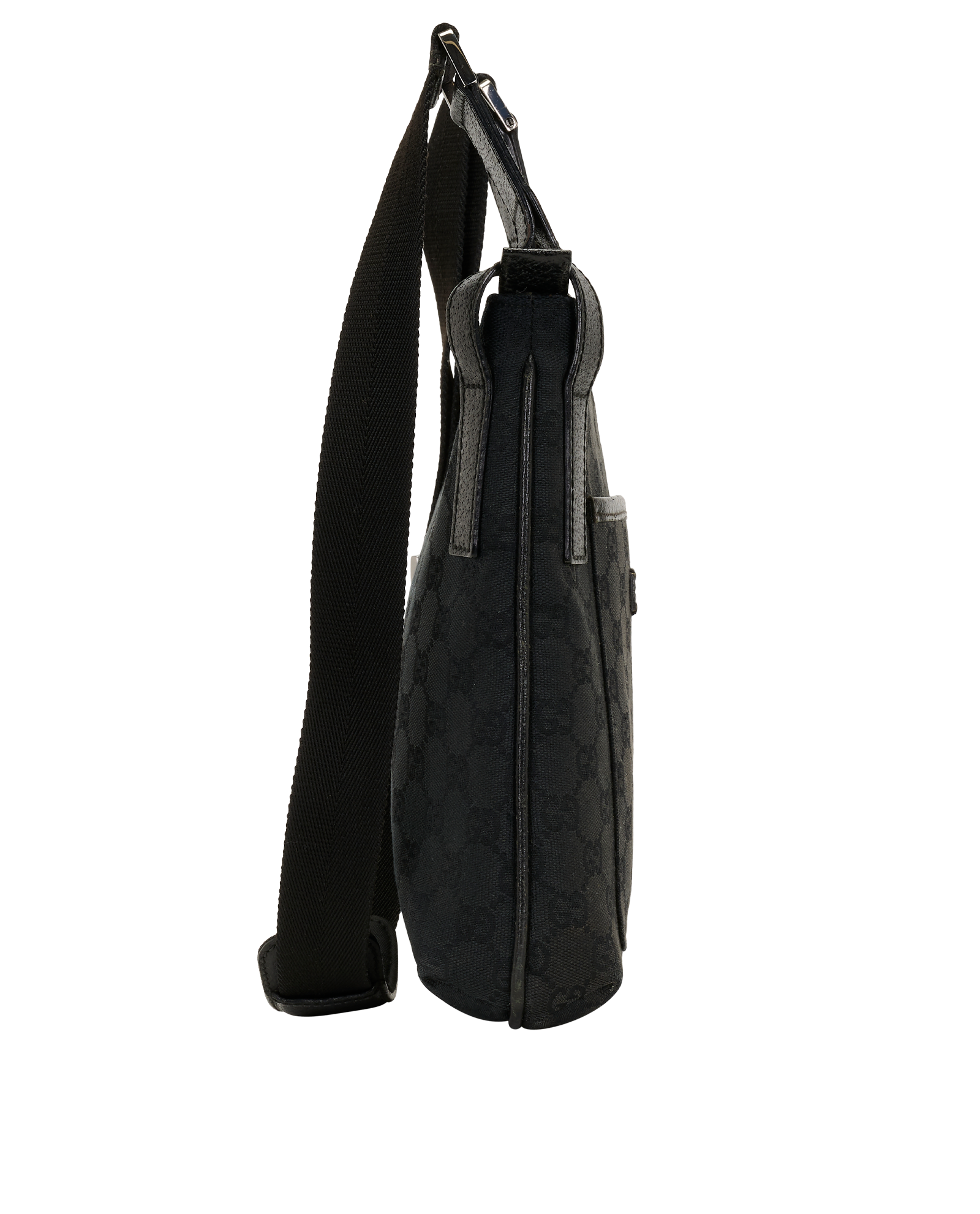 GG Messenger, &pound;380, Handbags, Black, Canvas, Side view
